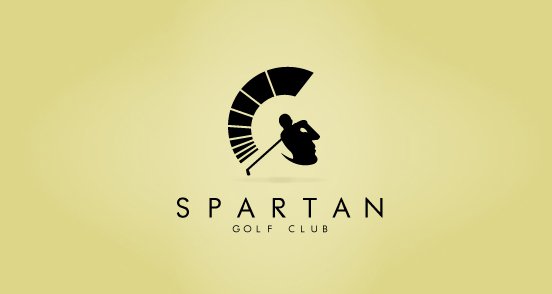 logotipo del club de golf Spartan 