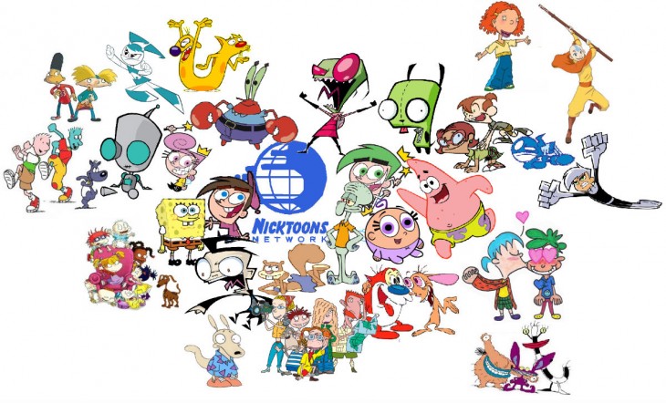 personajes de las caricaturas de Nickelodeon 