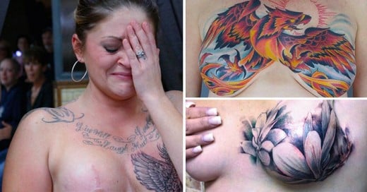 fotografías de mujeres que decidieron convertir sus cicatrices de cáncer de mama en increíbles tatuajes