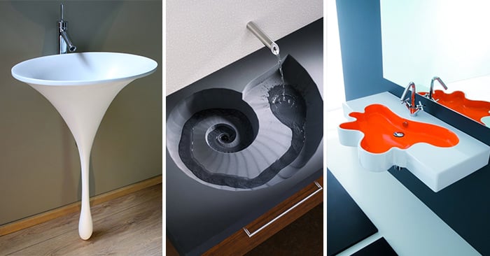 Increíbles y novedosos diseños en lavabos para baño o cocina