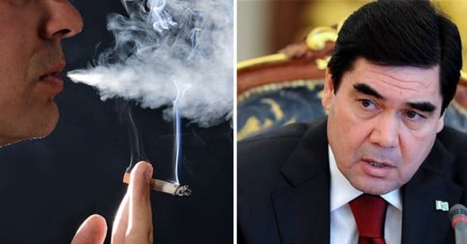 Turkmenistán país en Asia Central que prohibió totalmente el tabaco.