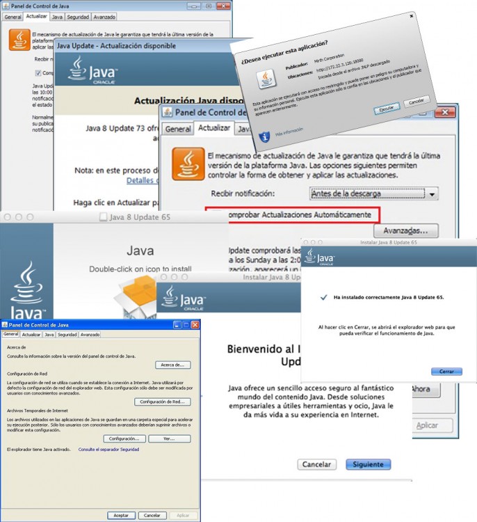 las molestas actualizaciones de java