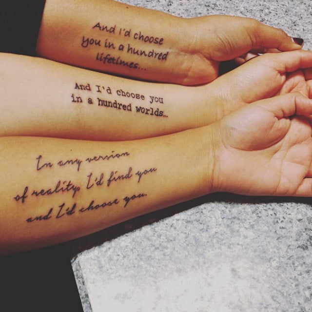 tatuaje hermanas gran frase complementaria