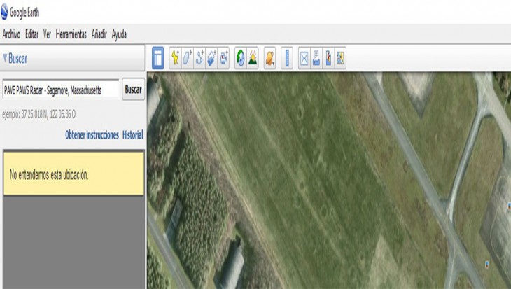 NO RECONOCE LA UBICACIÓN DE PAVE PAWS RADAR DE ESTADOS UNIDOS POR RAZONES DE SEGURIDAD NACIONAL