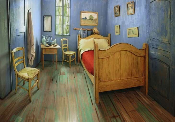 Un apartamento de Chicago decorado para parecer la pintura la habitación de Vincent van Gogh 