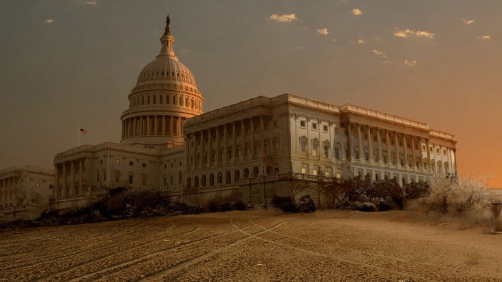 Así luciría el Capitolio de los Estados Unidos ante una sequía extrema 
