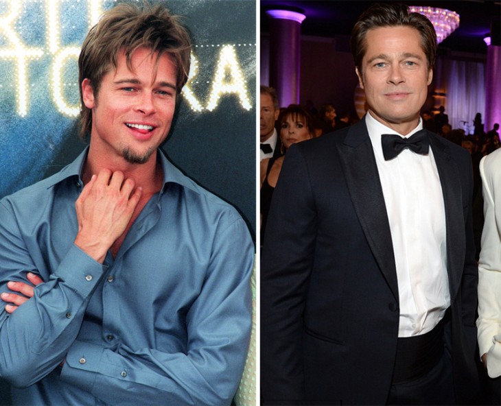 Fotografías del antes y después de Brad Pitt 