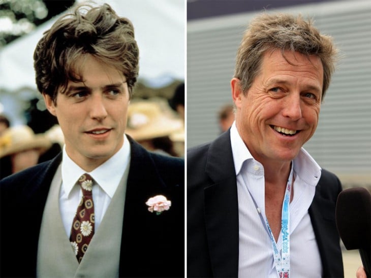 imagen que compara cómo ha cambiado el actor Hugh Grant