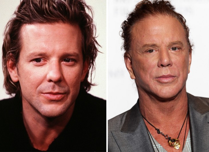 imagen de como ha cambiado Mickey Rourke 