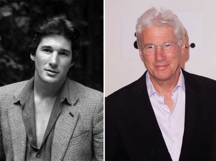 foto del antes y después de Richard Gere