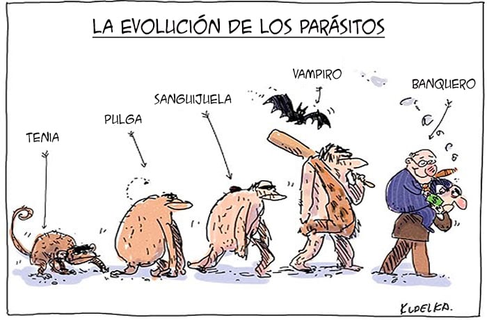 ilustración que muestra la evolución de los parásitos 
