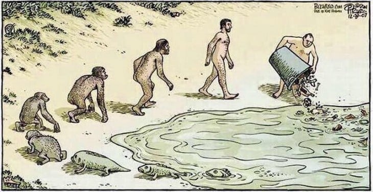 ilustración que muestra la evolución del ser humano 