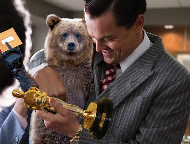 LEONARDO CELEBRANDO CON SU AMIGO EL OSO