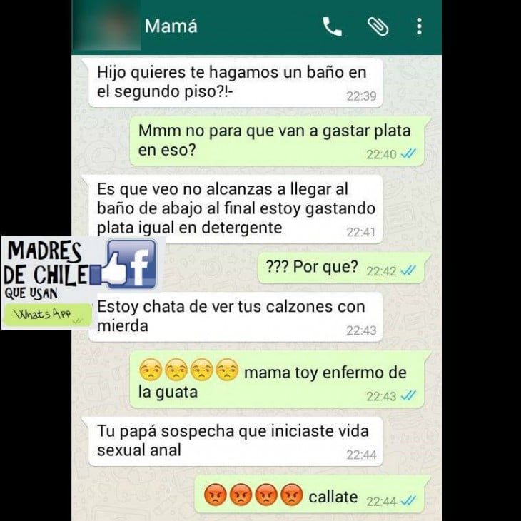 mamá que se enoja cuando el hijo se enferma