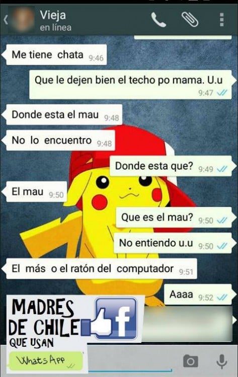 mamá que no sabe escribir correctamente