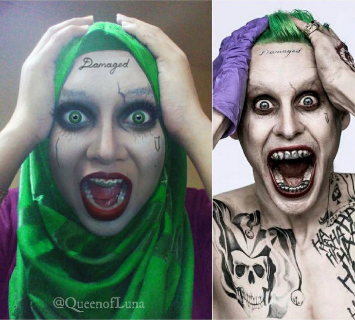 Maquillista de Malasia transformada en el Joker 