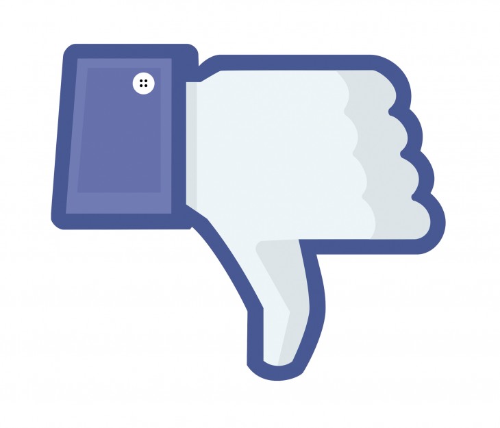 botón 'no me gusta' para Facebook 