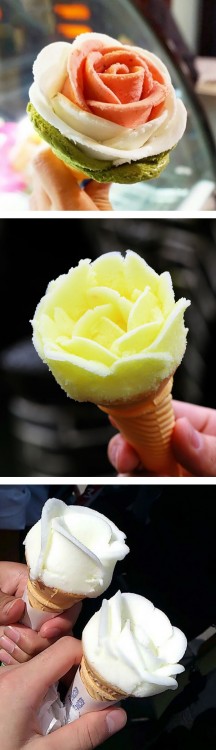 Helado en forma de flor