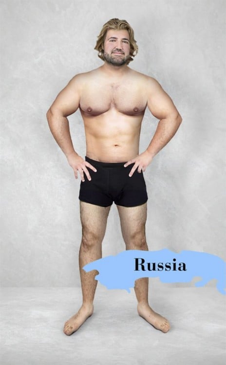 Prototipo del cuerpo masculino perfecto en Rusia 