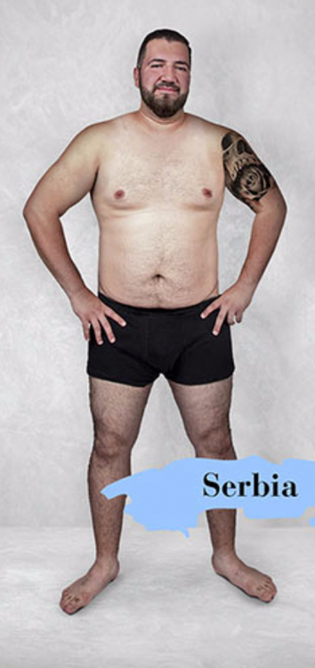 Cuerpo masculino estándar en Serbia 