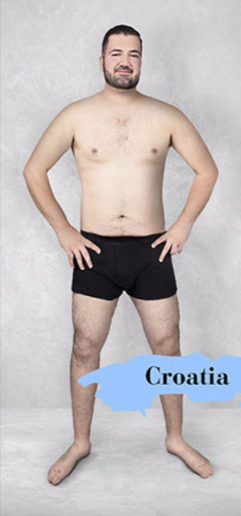 Cuerpo masculino estándar en Croacia 