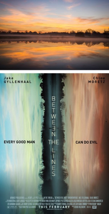 Poster falso de una película titulada "Between The Lines" 