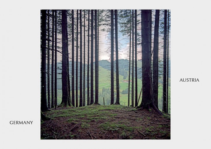 FRONTERA ENTRE ALEMANIA Y EUROPA EN EL BOSQUE