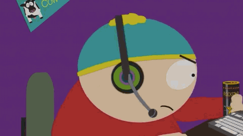 Cartman jugando con videojuegos