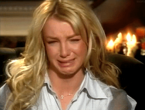 Britney llorando