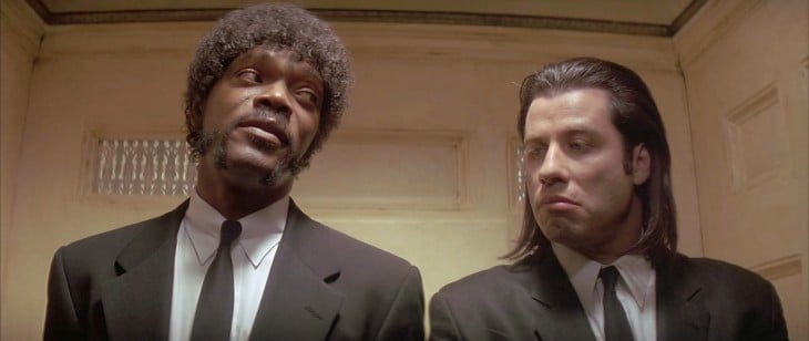 John Travolta y Samuel L. Jackson en la película Pulp Fiction 