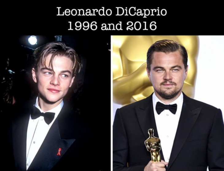 Leonardo DiCaprio fotografía que muestra como ha cambiado desde su primer nominación al Óscar 