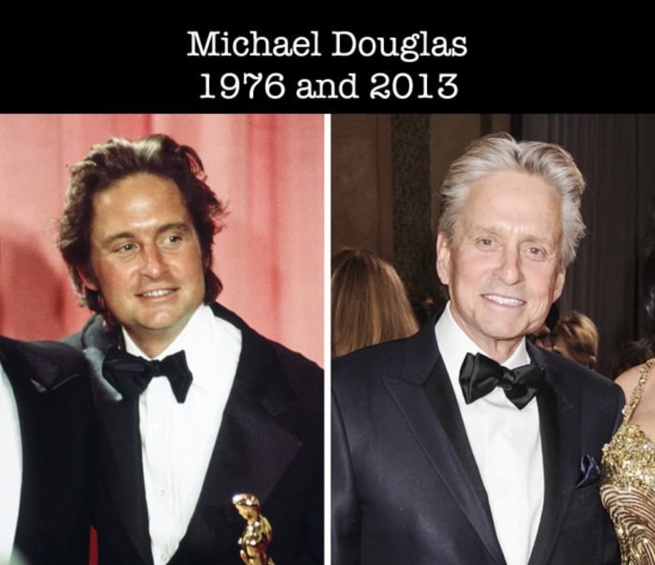 comparación de la primera nominación al Óscar y la actualidad de Michael Douglas