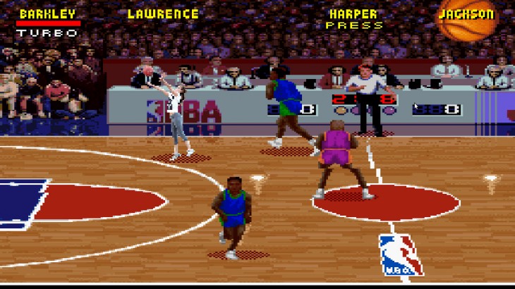 Batalla de photoshop de Jennifer Lawrence jugando basquet en una escena de un videojuego de basquetbol