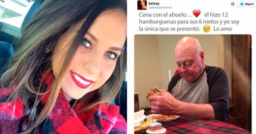 buelo invito a sus nietos a cenar y solo fue una la cual lo publico en su cuenta de Twitter