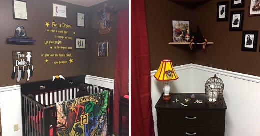 padres crearon una habitación de Harry Potter para su recién nacido