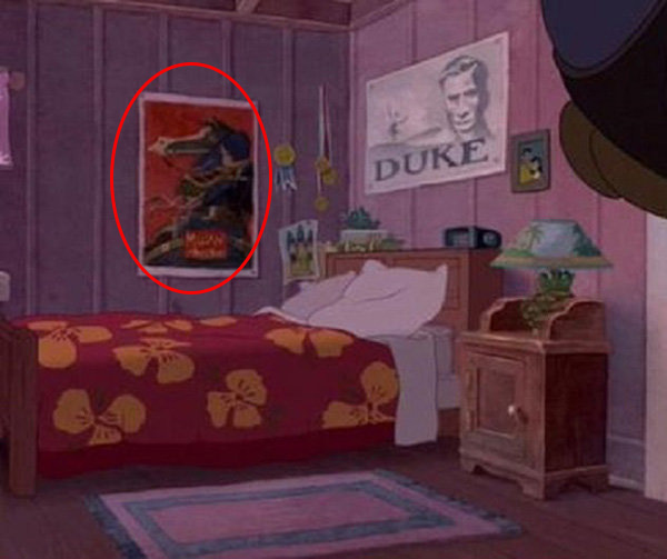Cameo de un póster de Mulan en la habitación de Lilo en Lilo & Stitch 