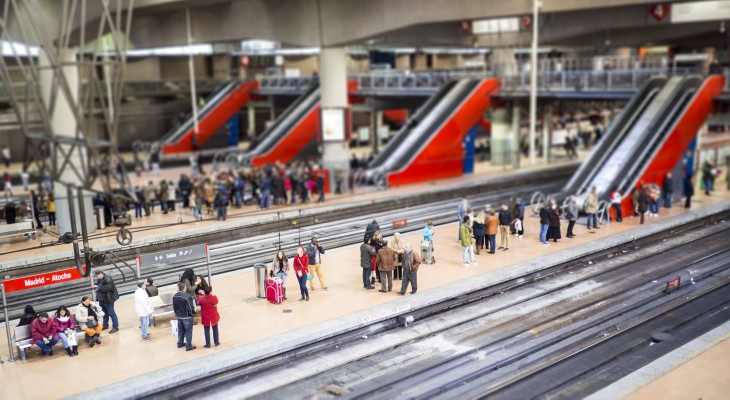 Metro en Madrid, España 