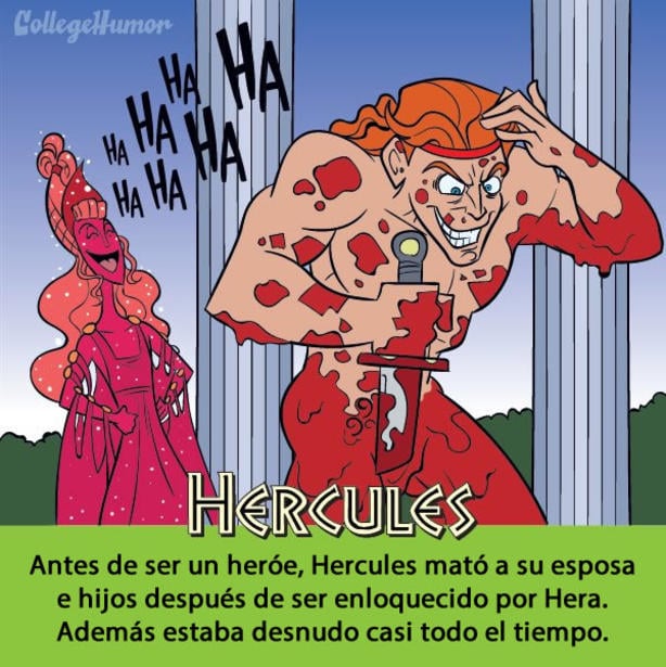 ilustración con la verdadera historia del cuento de Hércules 