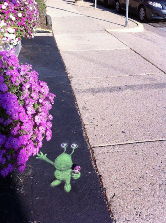 David Zinn crea obras de arte con tiza en las calles (22)