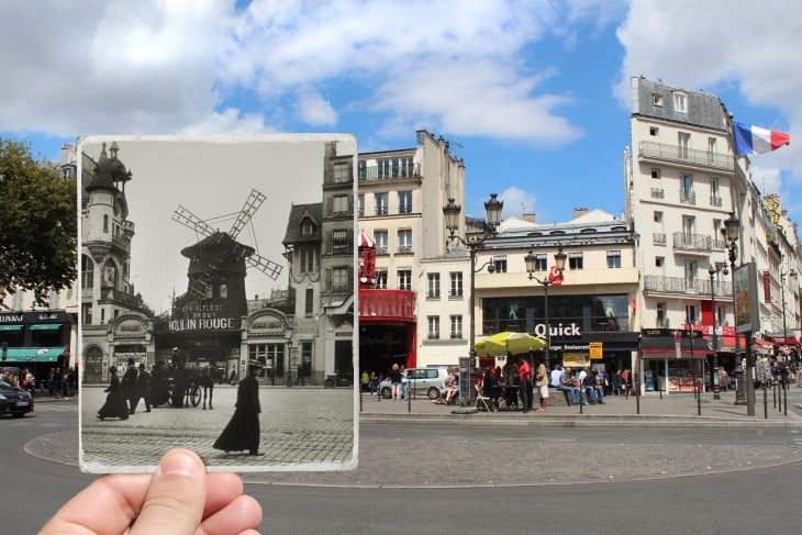 Fotografía actual de Le Moulin Rouge, 1900