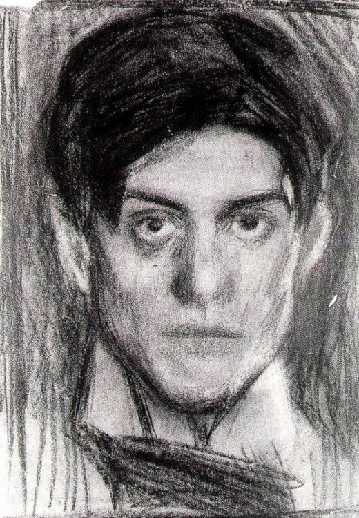 Autorretratos por Pablo Picasso hecho a sus 18 años en el año 1900