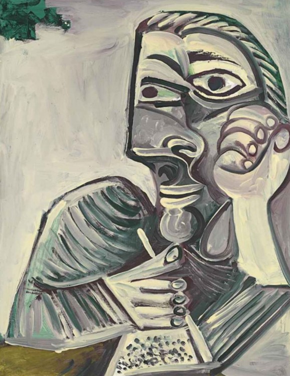 Autorretrato de Picasso hecha en el año 1971 a sus 89 años 