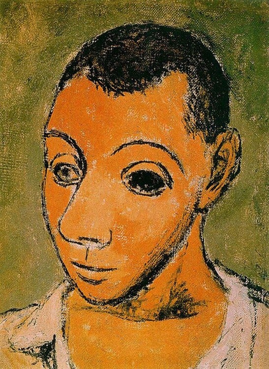 Autorretrato hecho por picasso a la edad de 24 años en 1906 