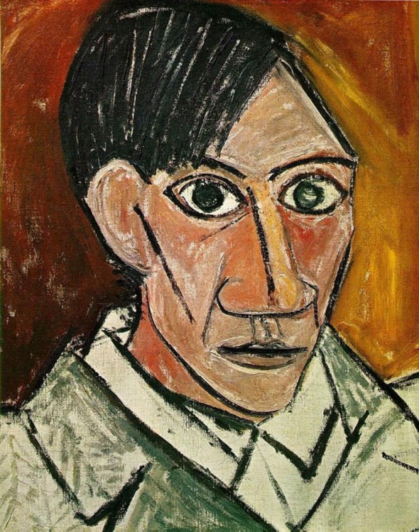 Autorretrato de Picasso hecho en el año 1907 a sus 25 años de edad 