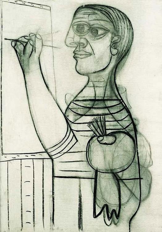 Autorretrato de Picasso hecho en el año 1938 a sus 56 años de edad 