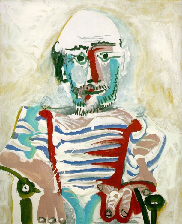 autorretrato a cargo de Pablo Picasso a sus 83 años en 1965