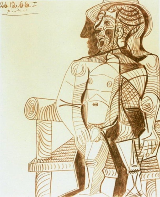 Autorretrato a cargo del famoso pintor Pablo Picasso en el año 1966 a sus 85 años 