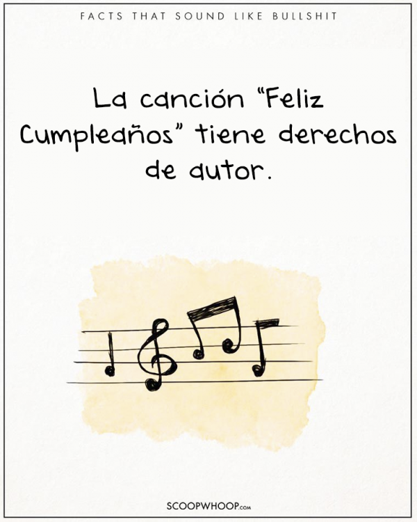 LA CANCIÓN DEL FELIZ CUMPLEAÑOS TIENE DERECHOS DE AUTOR