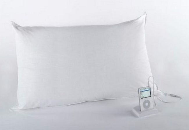 almohada con bocinas integradas 