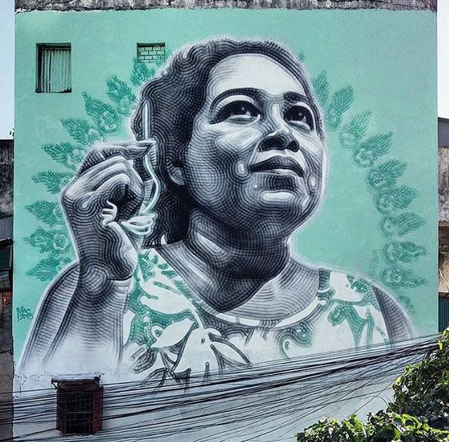 obra de arte en un mural de Guadalajara, México 